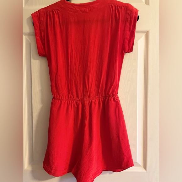 Babaton Red Corbette 100% Silk Romper - Picture 4 of 4